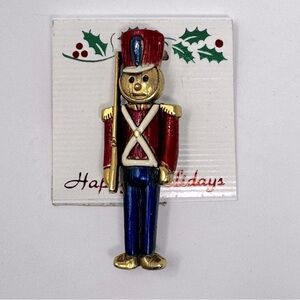 New Vintage DANECRAFT  nutcracker Christmas Pin Brooch